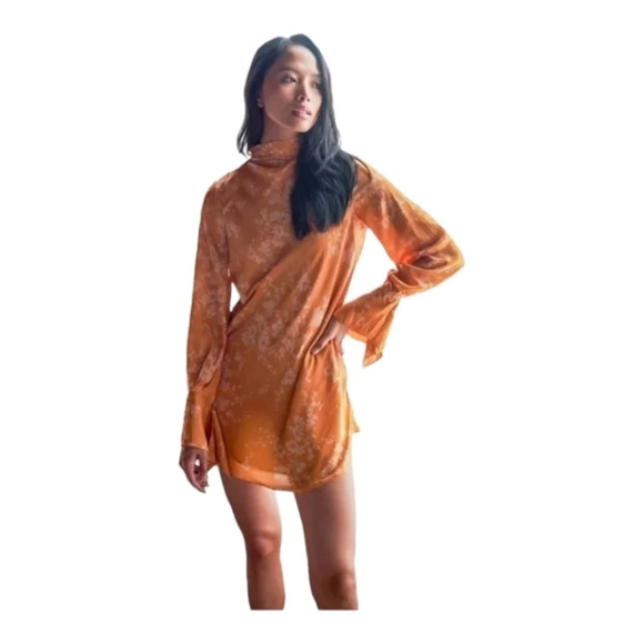 Free People Aries Long Sleeve Mini  Dress XS - Picture 1 of 8